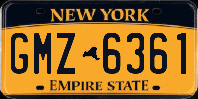NY license plate GMZ6361