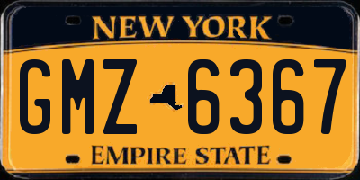 NY license plate GMZ6367