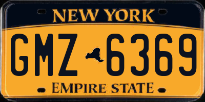 NY license plate GMZ6369