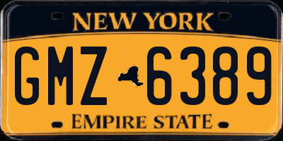 NY license plate GMZ6389