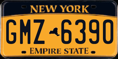 NY license plate GMZ6390