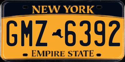NY license plate GMZ6392