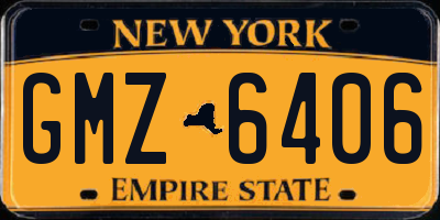 NY license plate GMZ6406