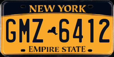 NY license plate GMZ6412
