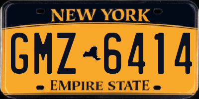 NY license plate GMZ6414