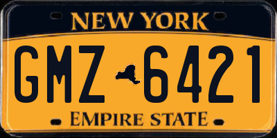 NY license plate GMZ6421