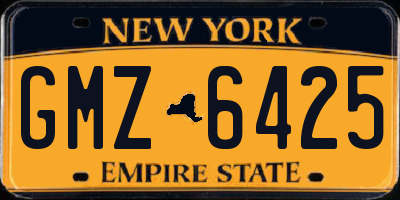 NY license plate GMZ6425