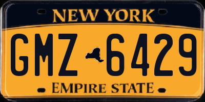 NY license plate GMZ6429