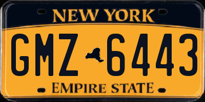 NY license plate GMZ6443