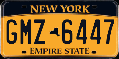 NY license plate GMZ6447