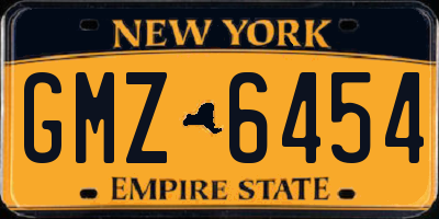 NY license plate GMZ6454