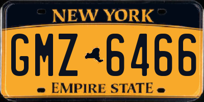 NY license plate GMZ6466