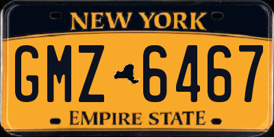 NY license plate GMZ6467
