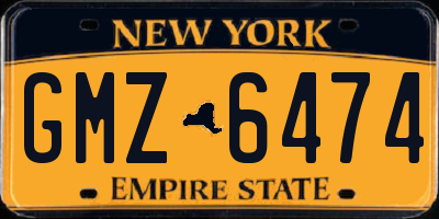 NY license plate GMZ6474