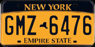 NY license plate GMZ6476