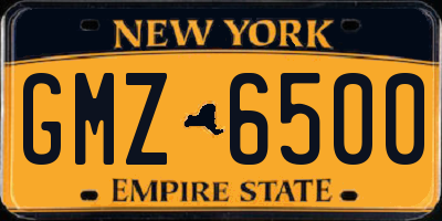 NY license plate GMZ6500