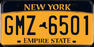 NY license plate GMZ6501