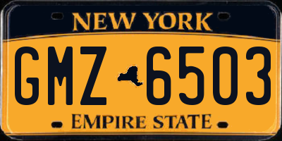 NY license plate GMZ6503