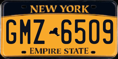 NY license plate GMZ6509
