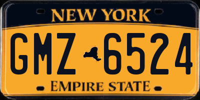 NY license plate GMZ6524