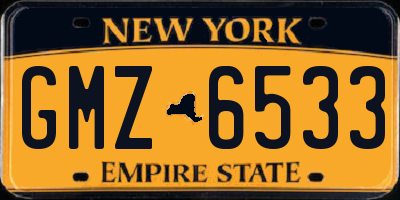 NY license plate GMZ6533