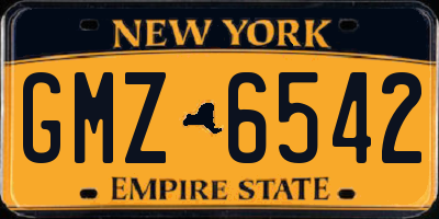 NY license plate GMZ6542