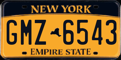 NY license plate GMZ6543