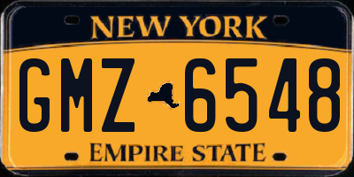 NY license plate GMZ6548