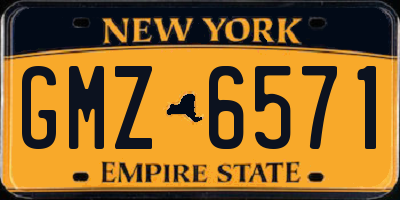 NY license plate GMZ6571