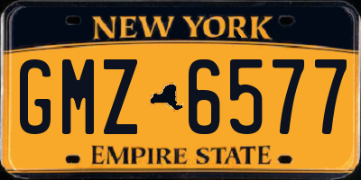 NY license plate GMZ6577