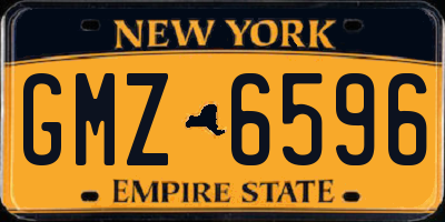 NY license plate GMZ6596
