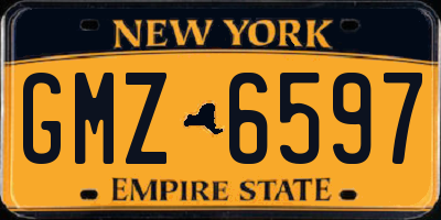 NY license plate GMZ6597