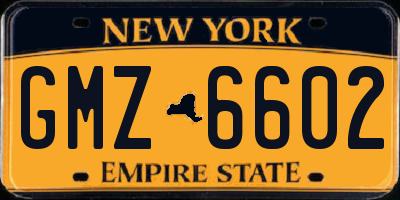NY license plate GMZ6602