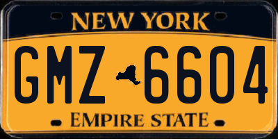 NY license plate GMZ6604