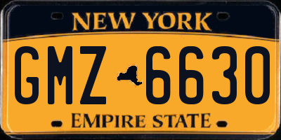 NY license plate GMZ6630