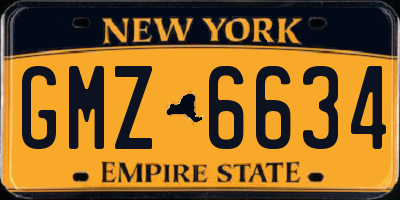 NY license plate GMZ6634