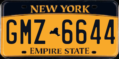 NY license plate GMZ6644