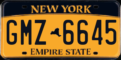 NY license plate GMZ6645