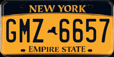 NY license plate GMZ6657
