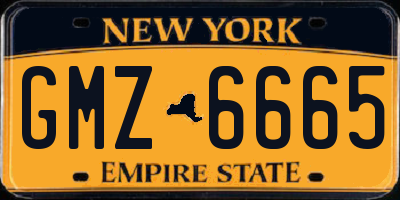 NY license plate GMZ6665
