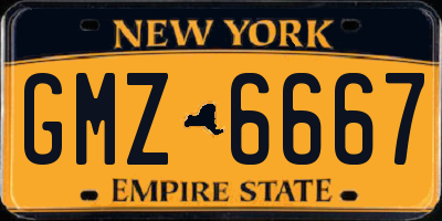 NY license plate GMZ6667