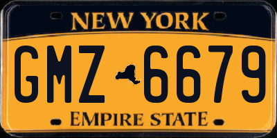 NY license plate GMZ6679