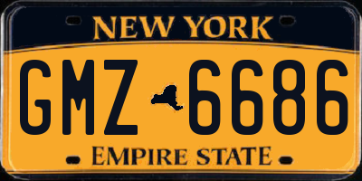 NY license plate GMZ6686