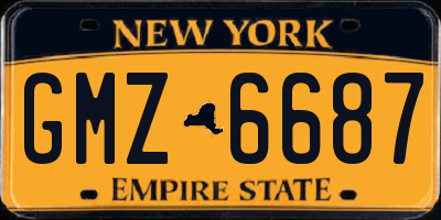 NY license plate GMZ6687