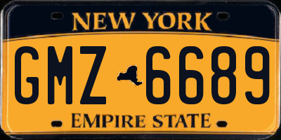 NY license plate GMZ6689