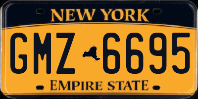 NY license plate GMZ6695