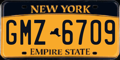 NY license plate GMZ6709