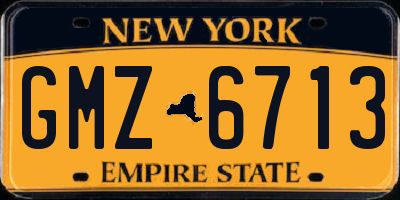 NY license plate GMZ6713