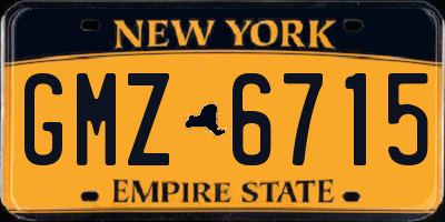 NY license plate GMZ6715