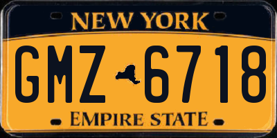 NY license plate GMZ6718